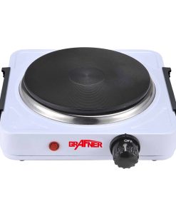 Grafner® Kochplatte einzel 1000 Watt mit klappbaren Griffen Weiß KP10877