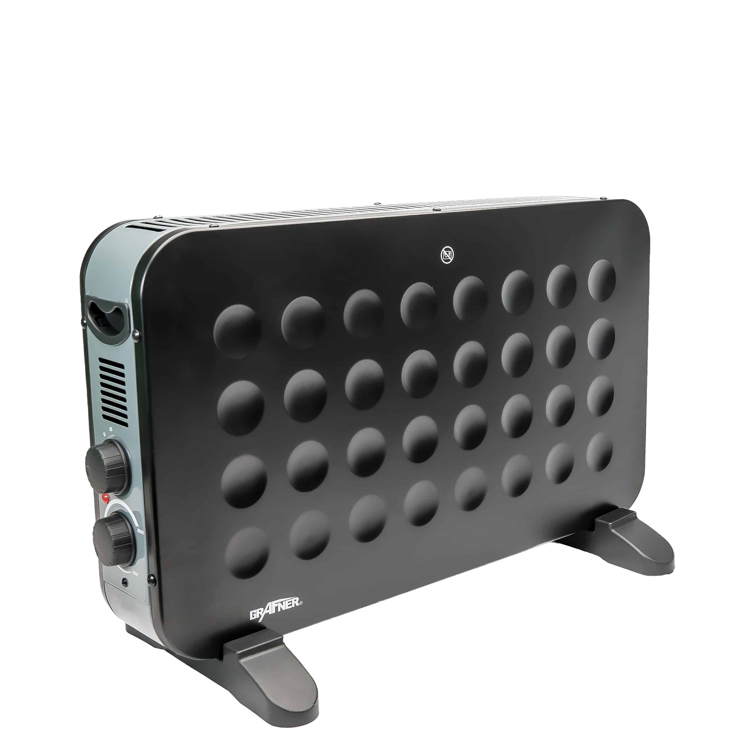 Grafner® Konvektor elektro Heizung 2000 Watt Heizgerät matt schwarz DK11046