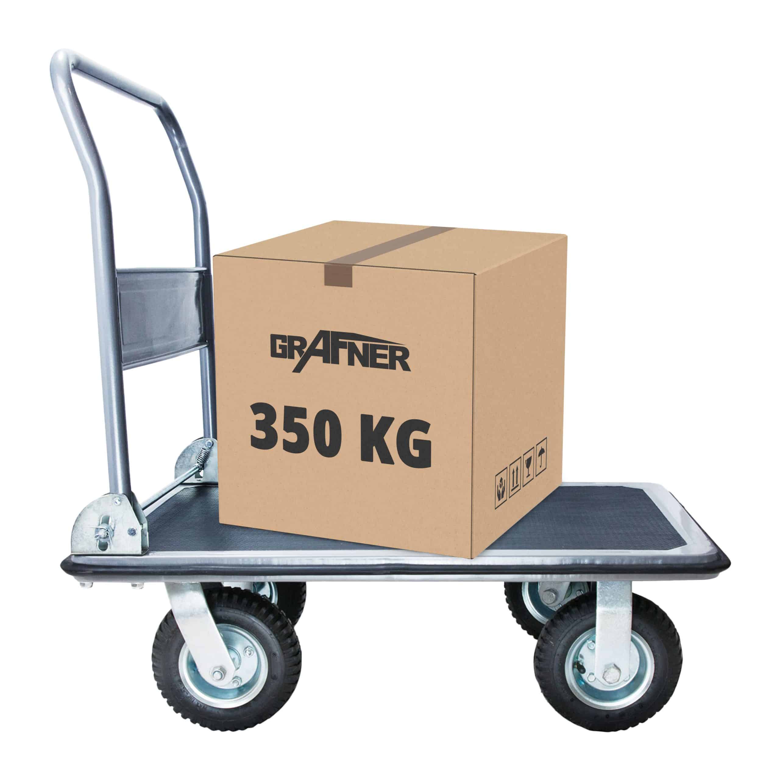 Grafner® Plattformwagen Tragkraft 350kg Transportwagen Lagerwagen Transportkarre