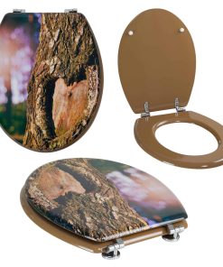 Grafner® WC-Sitz aus MDF Tree mit Absenkautomatik