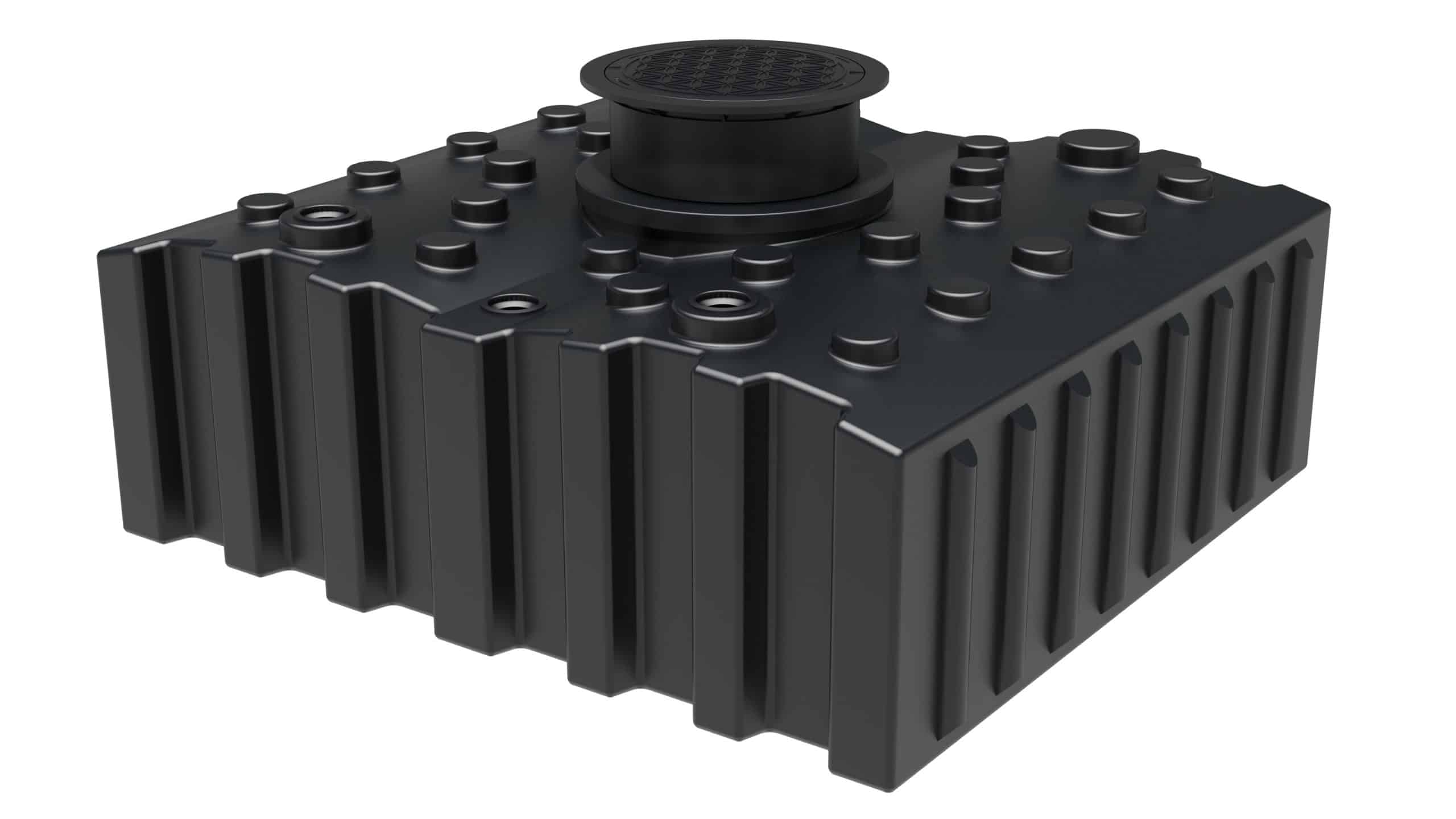 GreenLife Regenwasser-Flachtank 4.000 l mit Ausgleichsdom und begehbarer Abdeckung