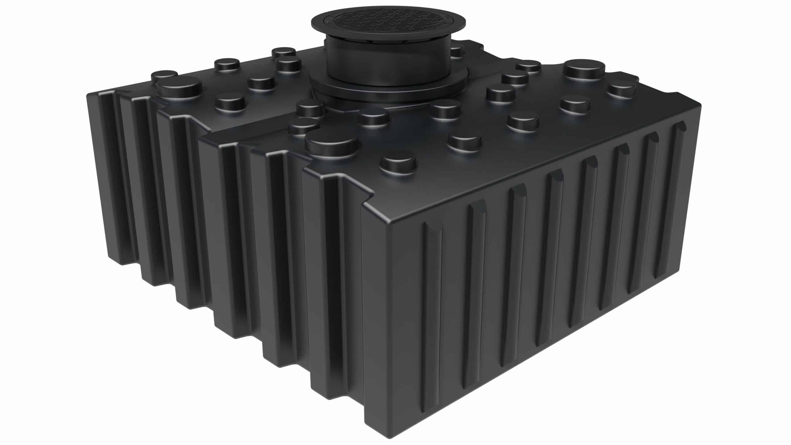 GreenLife Regenwasser-Flachtank 5.000 l mit Ausgleichsdom und begehbarer Abdeckung