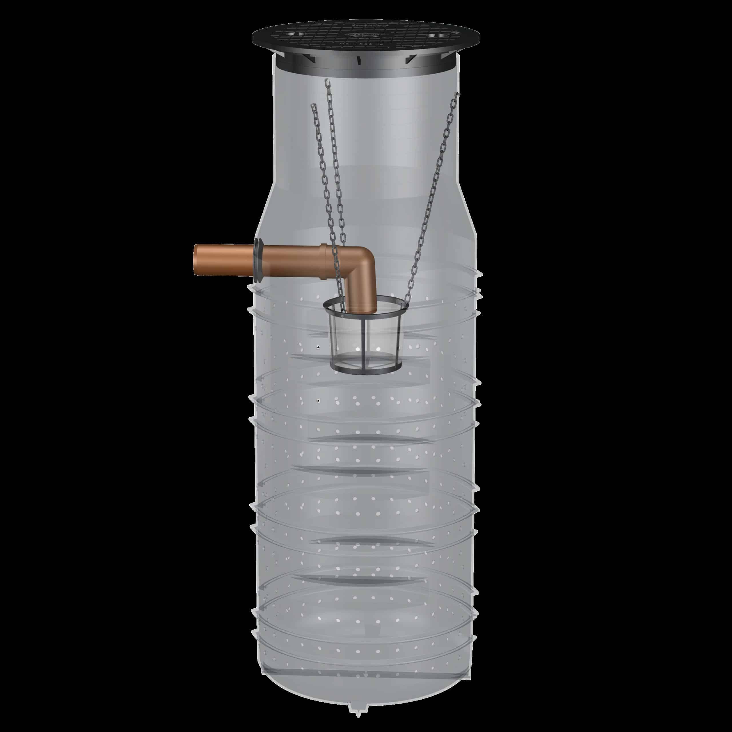 GreenLife Sickerschacht 950 l Gartenentwässerung Regenwassertank mit Sieb
