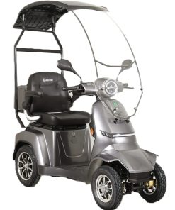 GreenStreet Elektromobil E-Mover Deluxe 1000 W 20 km/h dunkelgrau inkl. Topcase und Dach