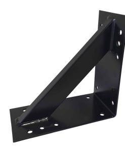 Großer Stahl Winkel 20x20x9cm extra stark Holzverbinder verstärkt schwarz