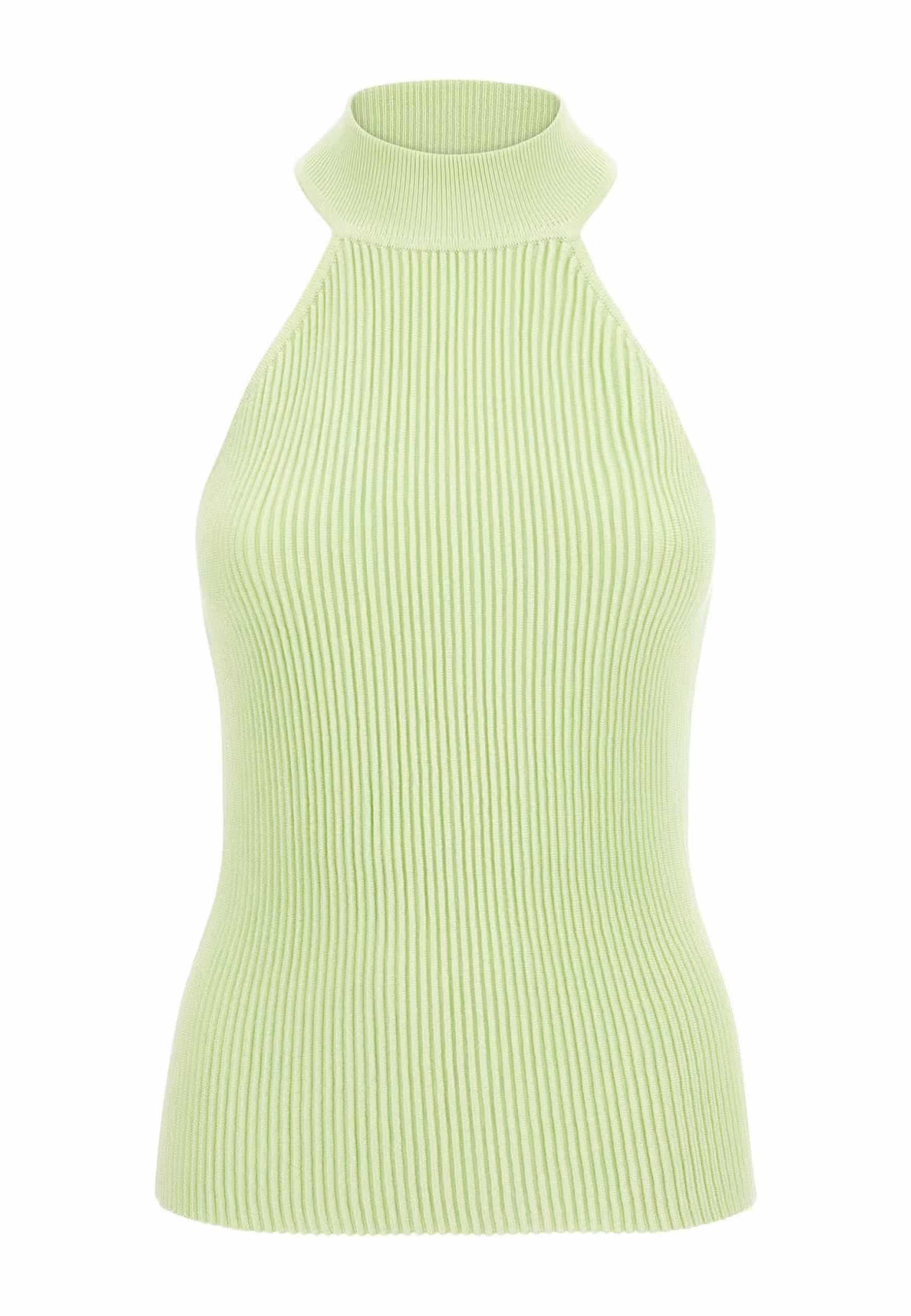 Guess Top Ärmelloses Rippstricktop SHAYNA mit Stehkragen in Slim Fit