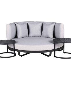 HOME DELUXE Daybed Outdoor FLORIDA inkl. Beistelltische - Ø 170 cm