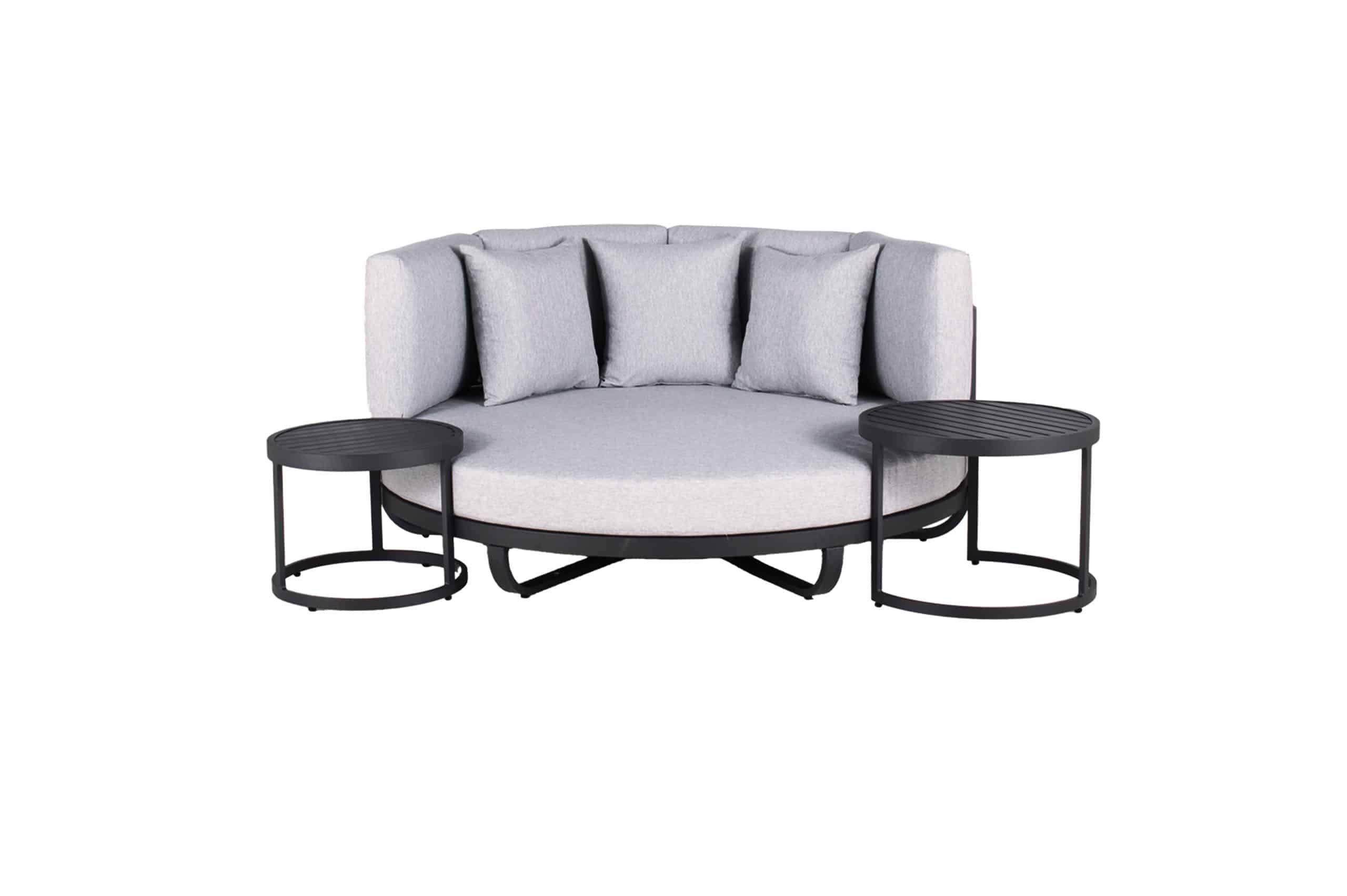 HOME DELUXE Daybed Outdoor FLORIDA inkl. Beistelltische - Ø 170 cm