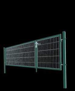 HOME DELUXE Doppelflügel Gartentor ADITUS grün 100 x 350 cm