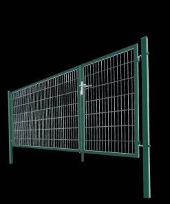 HOME DELUXE Doppelflügel Gartentor ADITUS grün 140 x 350 cm