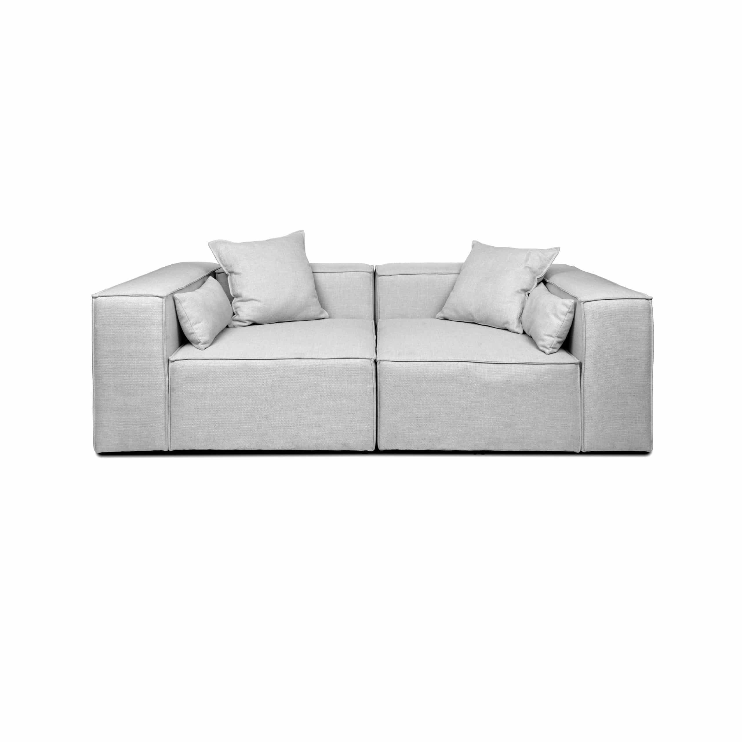 HOME DELUXE Modulares Sofa VERONA Größe S Hellgrau - versch. Ausführungen