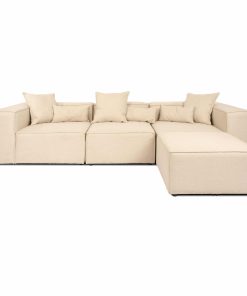 HOME DELUXE Modulares Sofa VERONA L Beige - versch. Ausführungen
