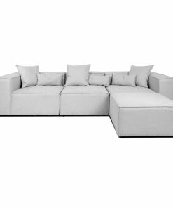 HOME DELUXE Modulares Sofa VERONA L Hellgrau - versch. Ausführungen