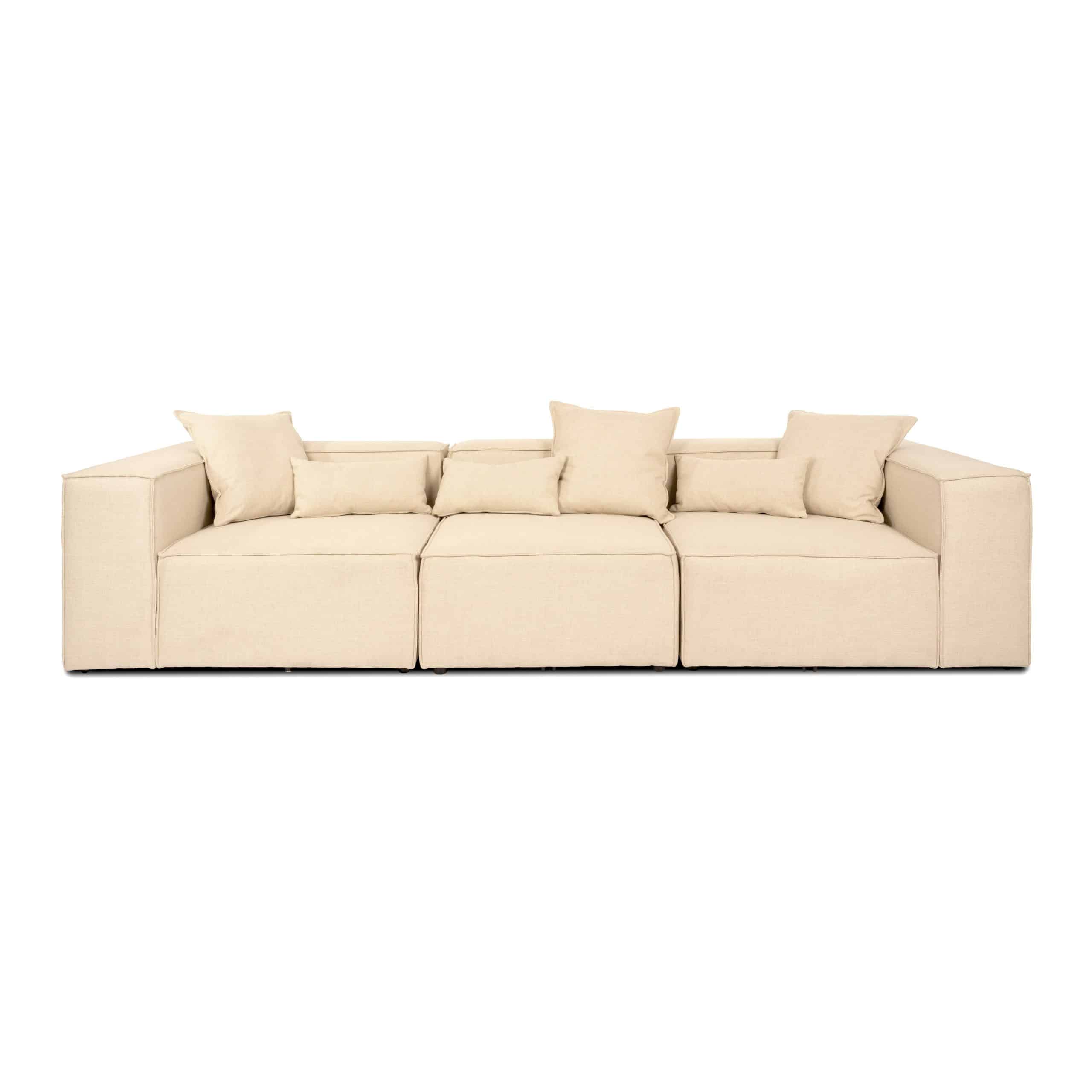 HOME DELUXE Modulares Sofa VERONA M Beige - versch. Ausführungen
