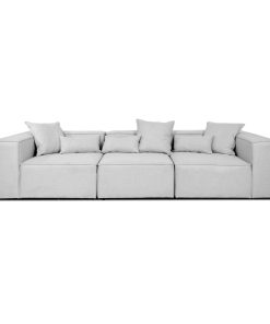 HOME DELUXE Modulares Sofa VERONA M Hellgrau - versch. Ausführungen