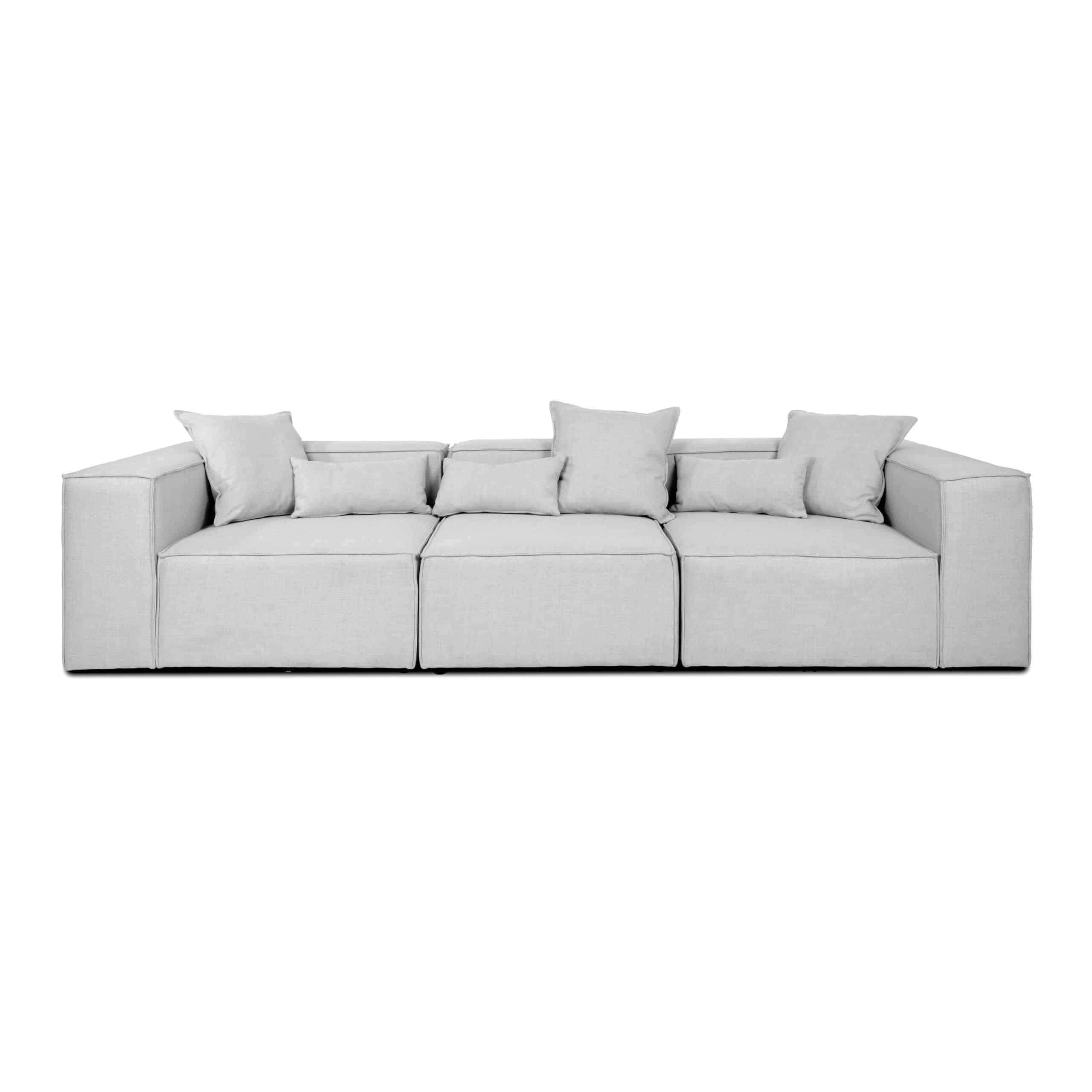 HOME DELUXE Modulares Sofa VERONA M Hellgrau - versch. Ausführungen