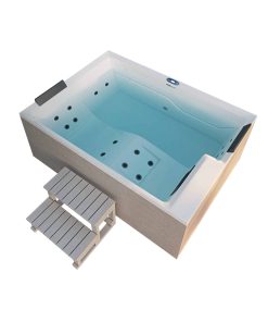 HOME DELUXE Outdoor Whirlpool NIMBUS DELUXE mit Treppe und Thermoabdeckung