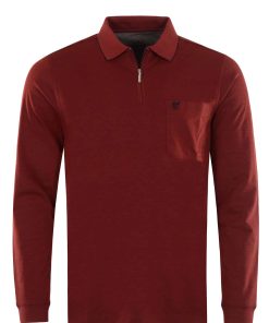 Hajo Shirt Langarm-Poloshirt Softknit mit Reißverschluss