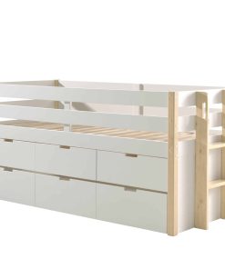 Halbhohes Margrit Bett mit Rolllattenrost