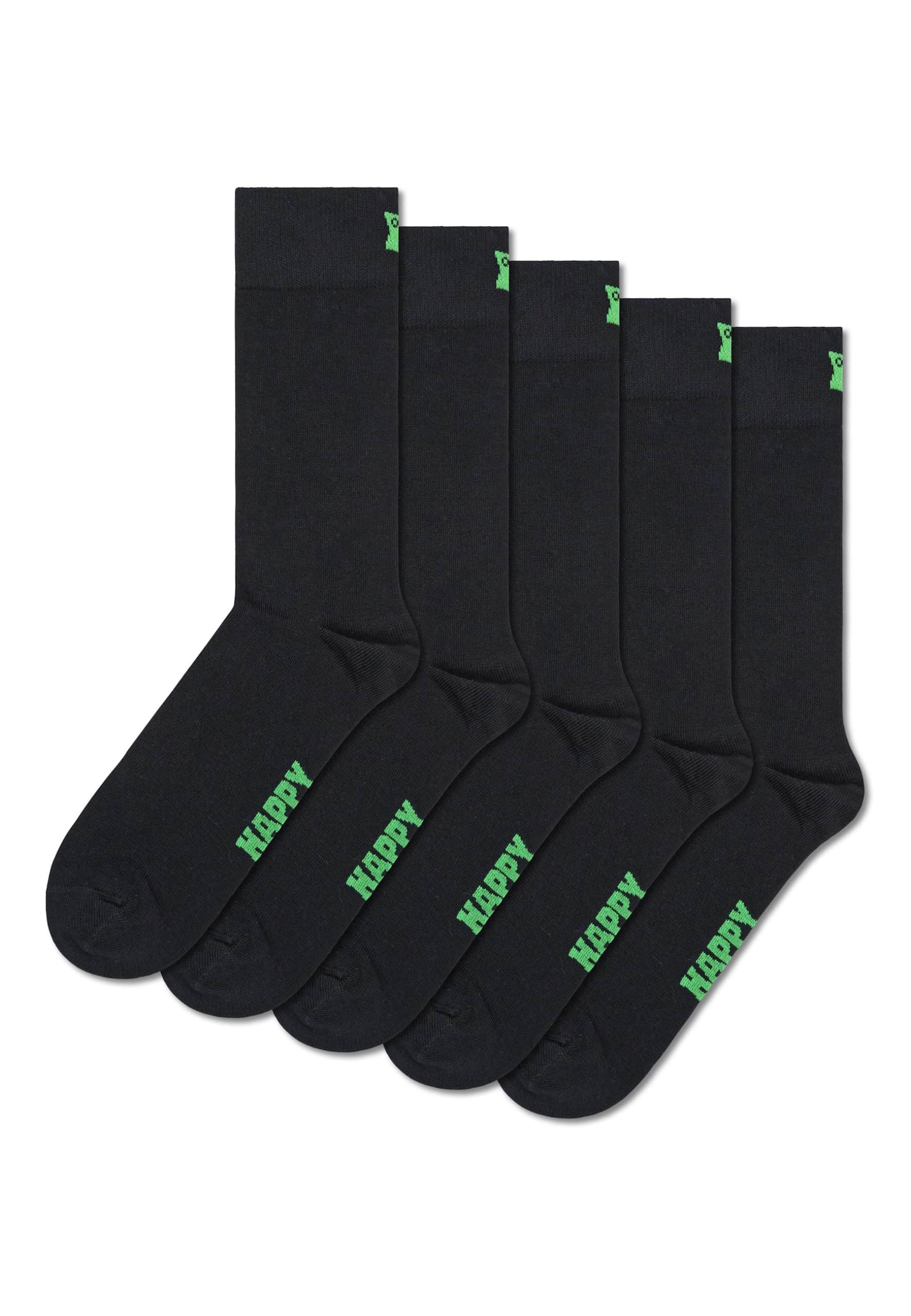 Happy Socks Strümpfe SOLID Socken 5er Pack