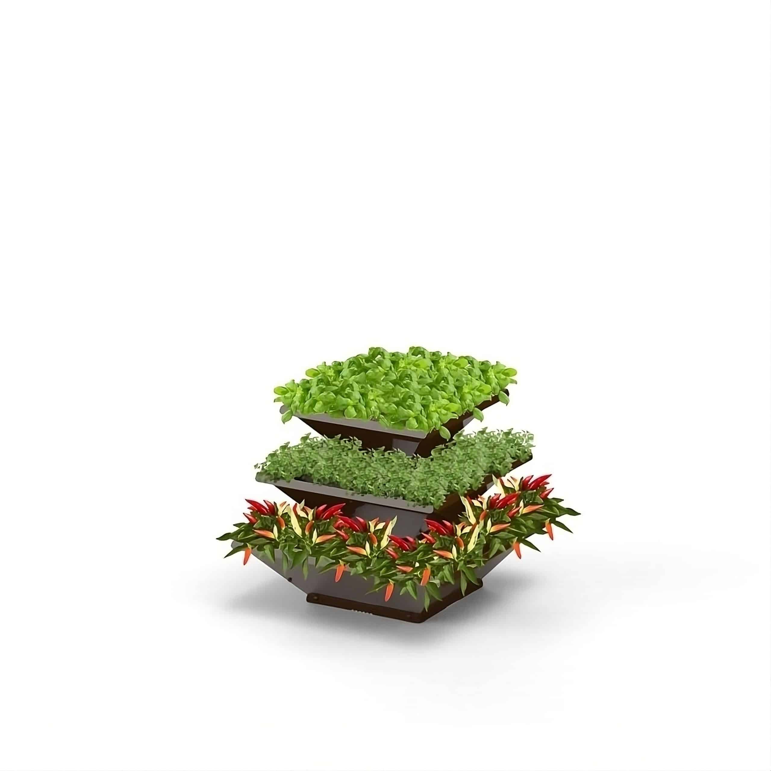 Hochbeet "HighBeet" Rock 3 Ebenen