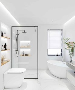 Home Deluxe Duschabtrennung BAKI Schwarzer Rahmen 80 x 200 cm