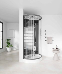 Home Deluxe Duschkabine mit Regendusche BLACK PEARL - 90 x 90 cm