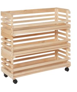 Inter Link 3 Holzkisten auf Rollen - Stapelbar 79cm