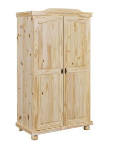 Inter Link Bauernschrank Hedda 2 Türen aus Kiefer Massivholz natur lackiert