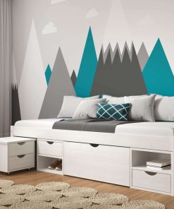 Inter Link Bett mit Stauraum Till inkl. Nachtkommode und Lattenrost 90x200 - Weiß