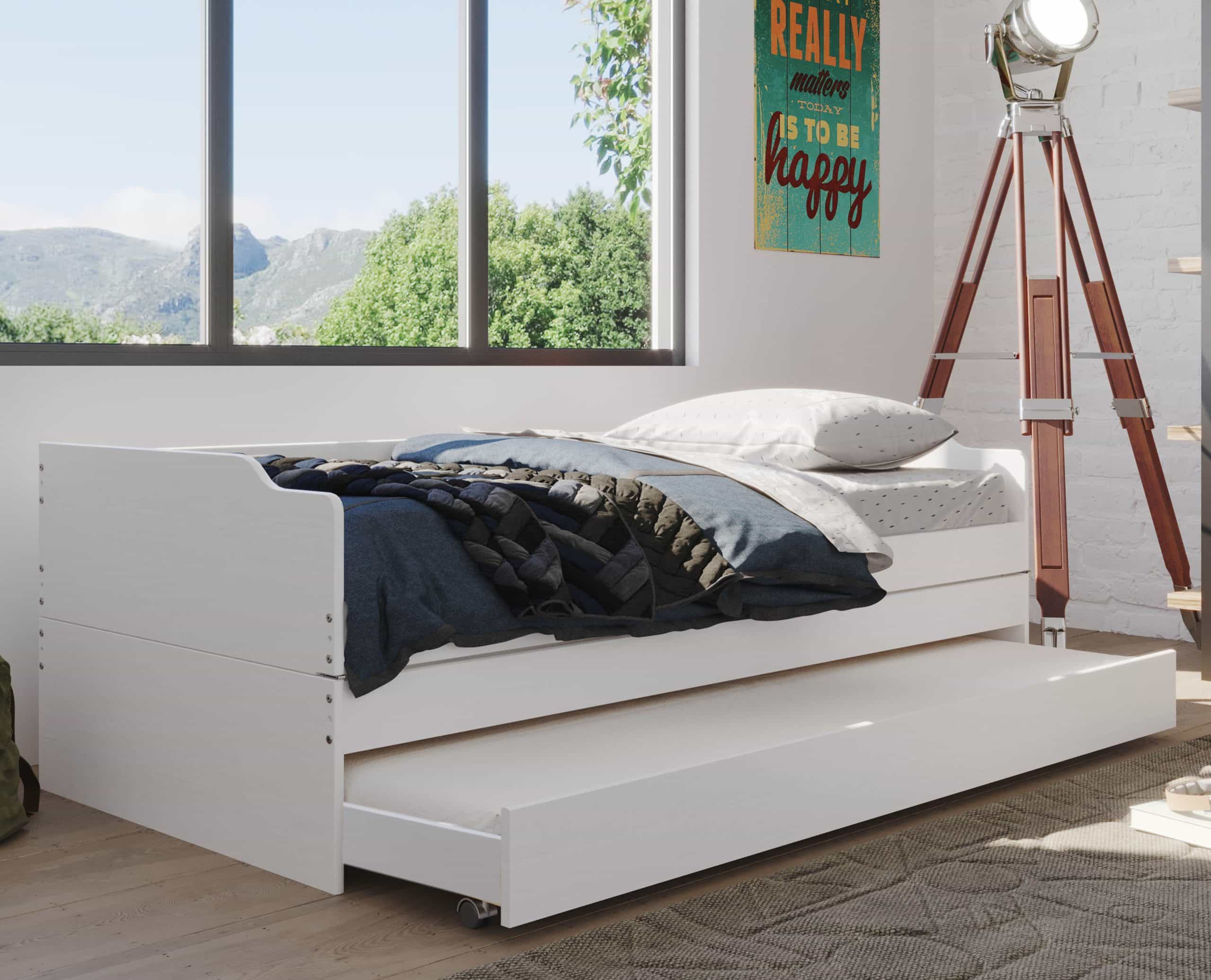 Inter Link Funktionsbett „Aus eins mach drei“ - 3 Liegeflächen - 90 x 200 - versch. Farben - Weiss