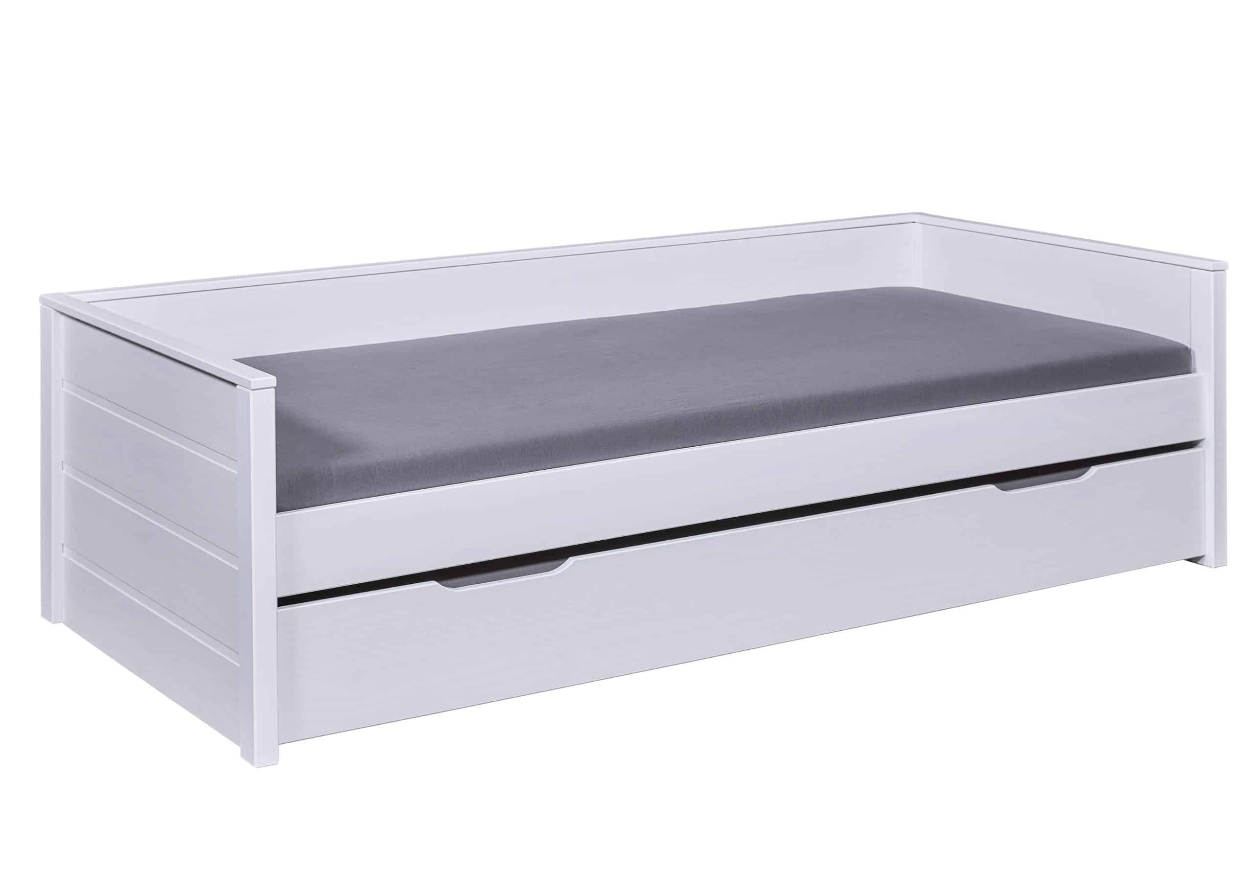 Inter Link Kinderbett Dream the Future 90x200 cm in Kiefer Massivholz inkl. Lattenrost - Weiss