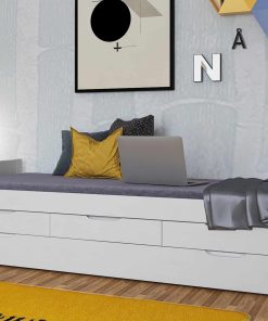 Inter Link Kinderbett Gästebett Desert Rain 90x200 cm inkl. Lattenrost - Kiefer Massivholz