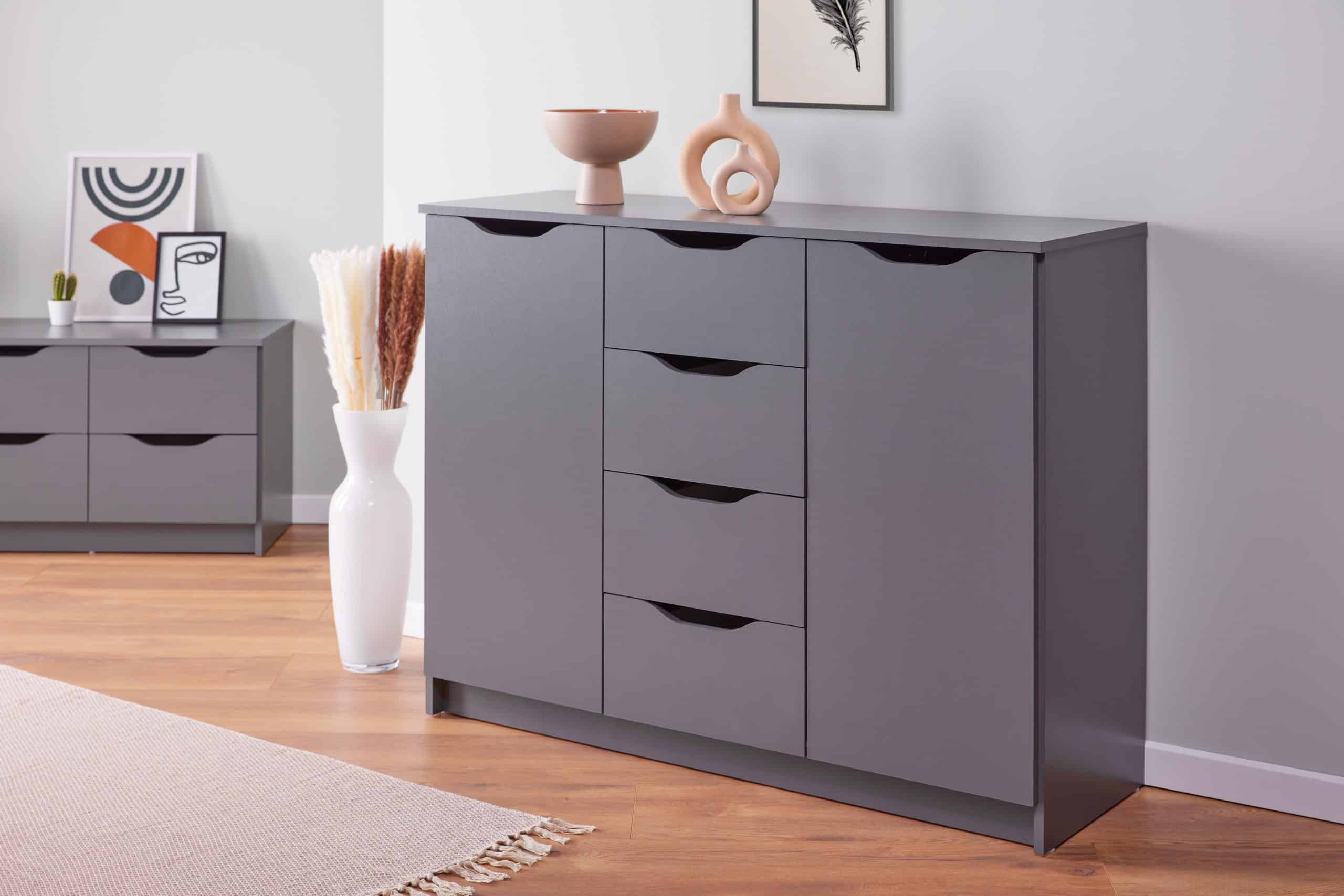 Inter Link Kommode Sideboard Silenzia in grau
