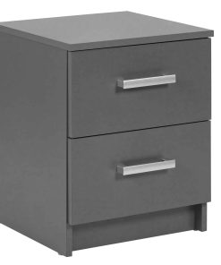 Inter Link Nachttisch Elenzio 2 Schubladen grau - versch. Ausführungen