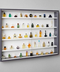 Inter Link Sammlervitrine Gewürzschrank Hängevitrine Wandregal Collecty - Grau/Weiss