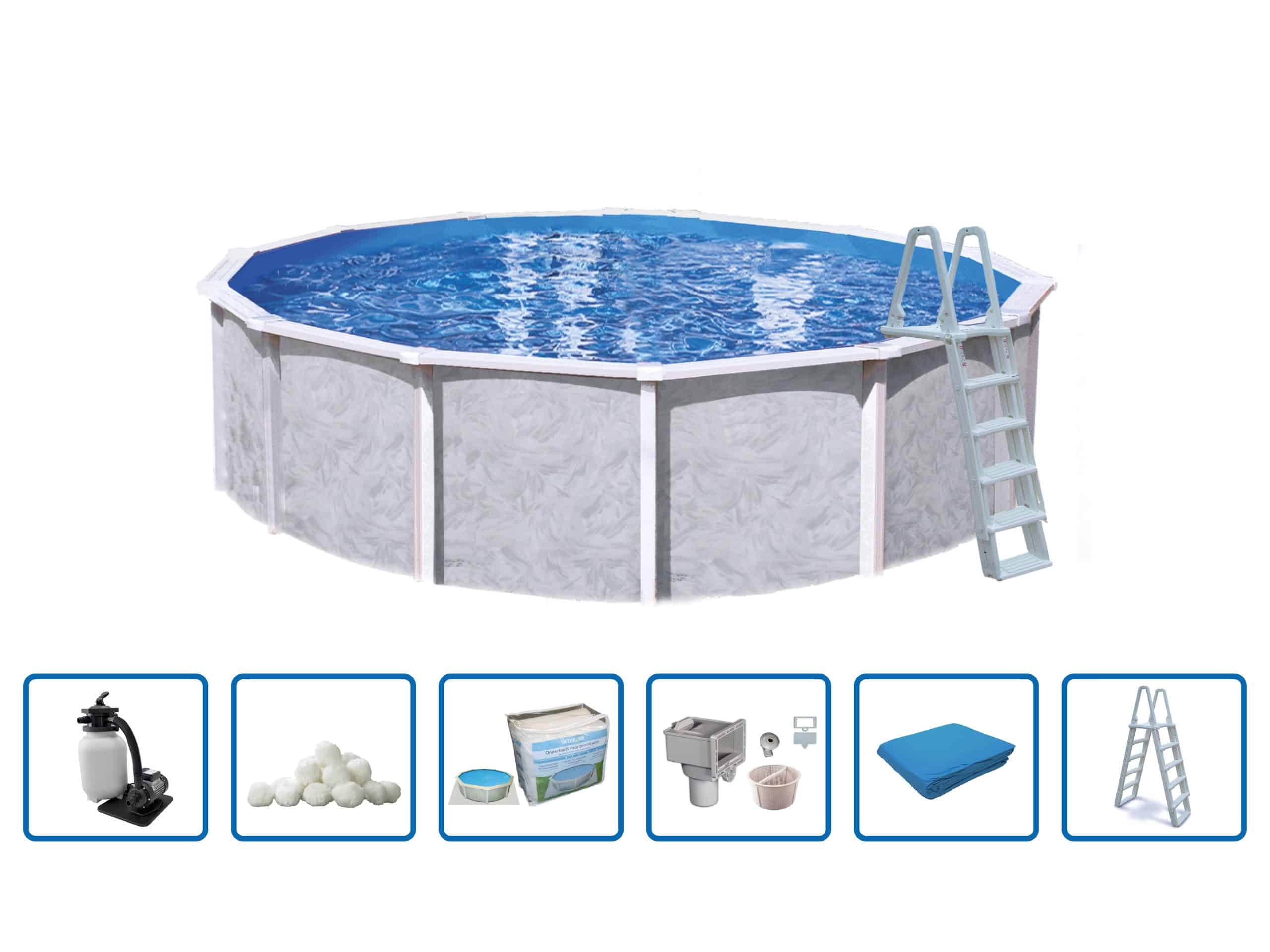 Interhiva Diana Aufstellbeckenset Rundform Ø 360 x 132 cm