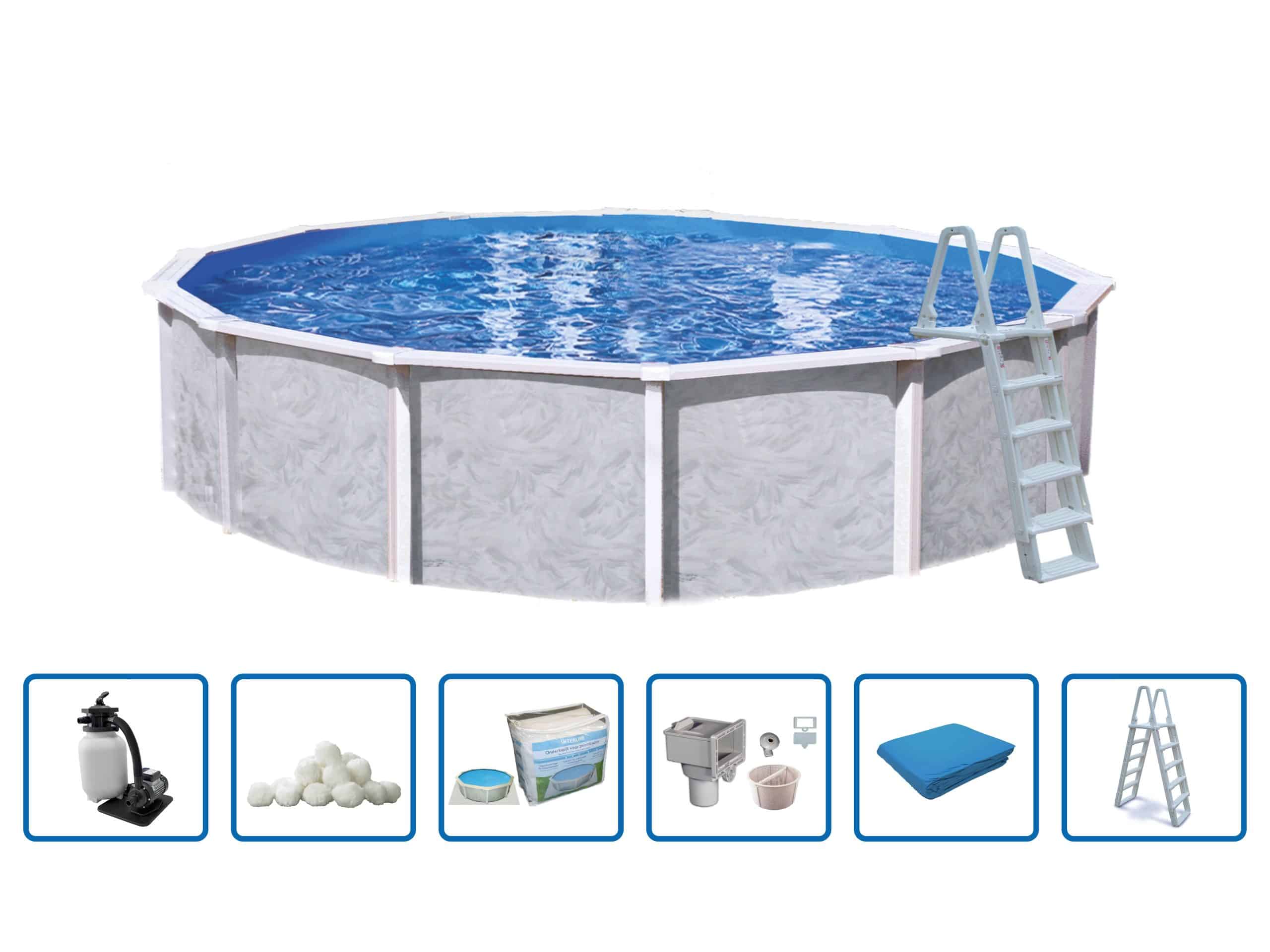 Interhiva Diana Aufstellbeckenset Rundform Ø 490 x 132 cm