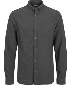 Jack & Jones Hemd CLASSIC MELANGE Slimfit Langarmhemd mit Button-Down-Kragen und Brusttasche