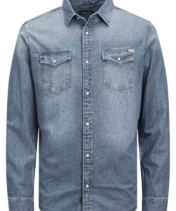 Jack & Jones Hemd Shirt Longsleeve Hemd Jeanshemd JJ SHERIDAN SHIRT Langarm