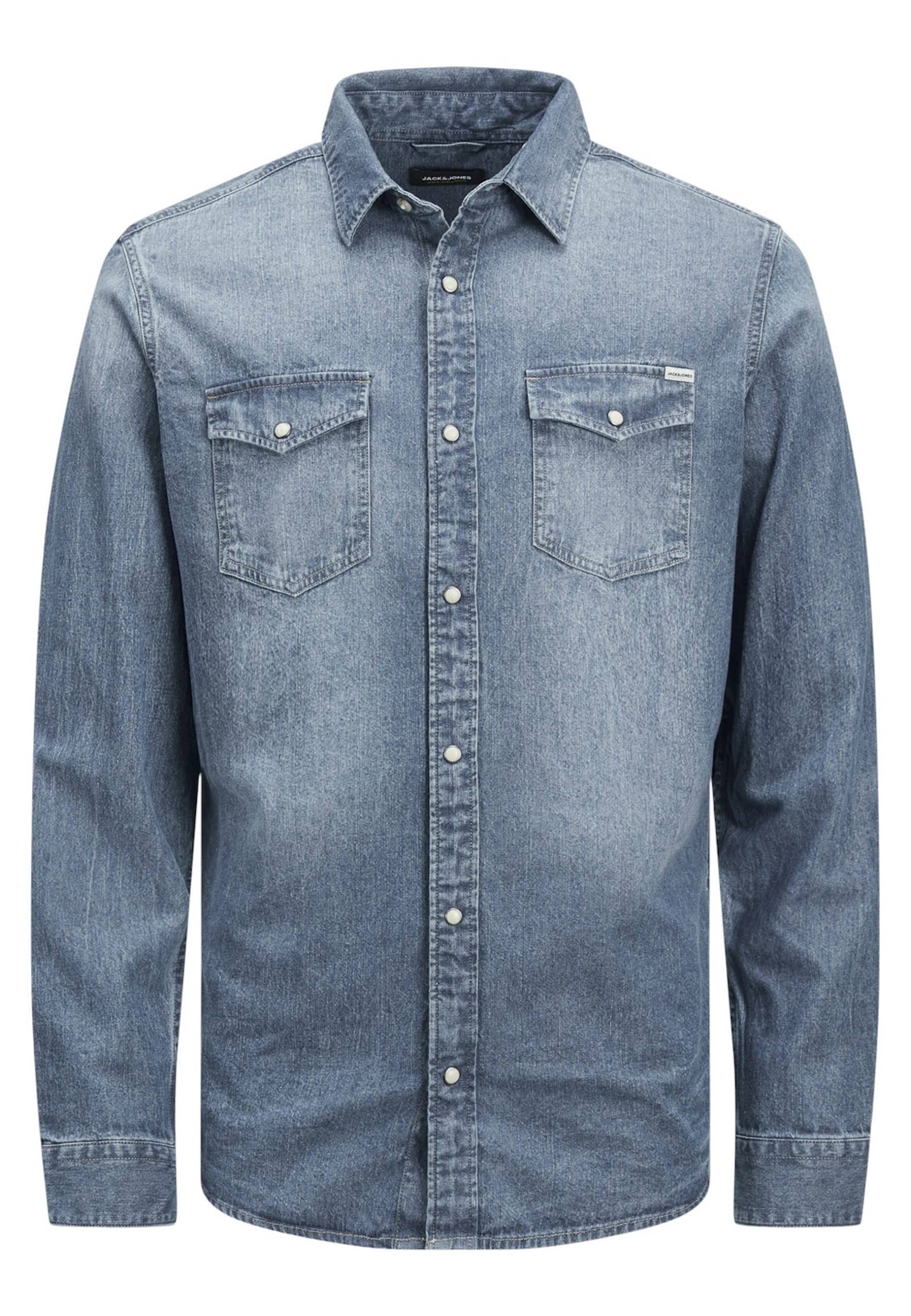 Jack & Jones Hemd Shirt Longsleeve Hemd Jeanshemd JJ SHERIDAN SHIRT Langarm