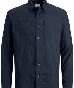Jack & Jones Hemd Unifarbenes Langarmhemd LOGAN AUTUMN SOLID SHIRT mit Hemdkragen in Komfort Fit