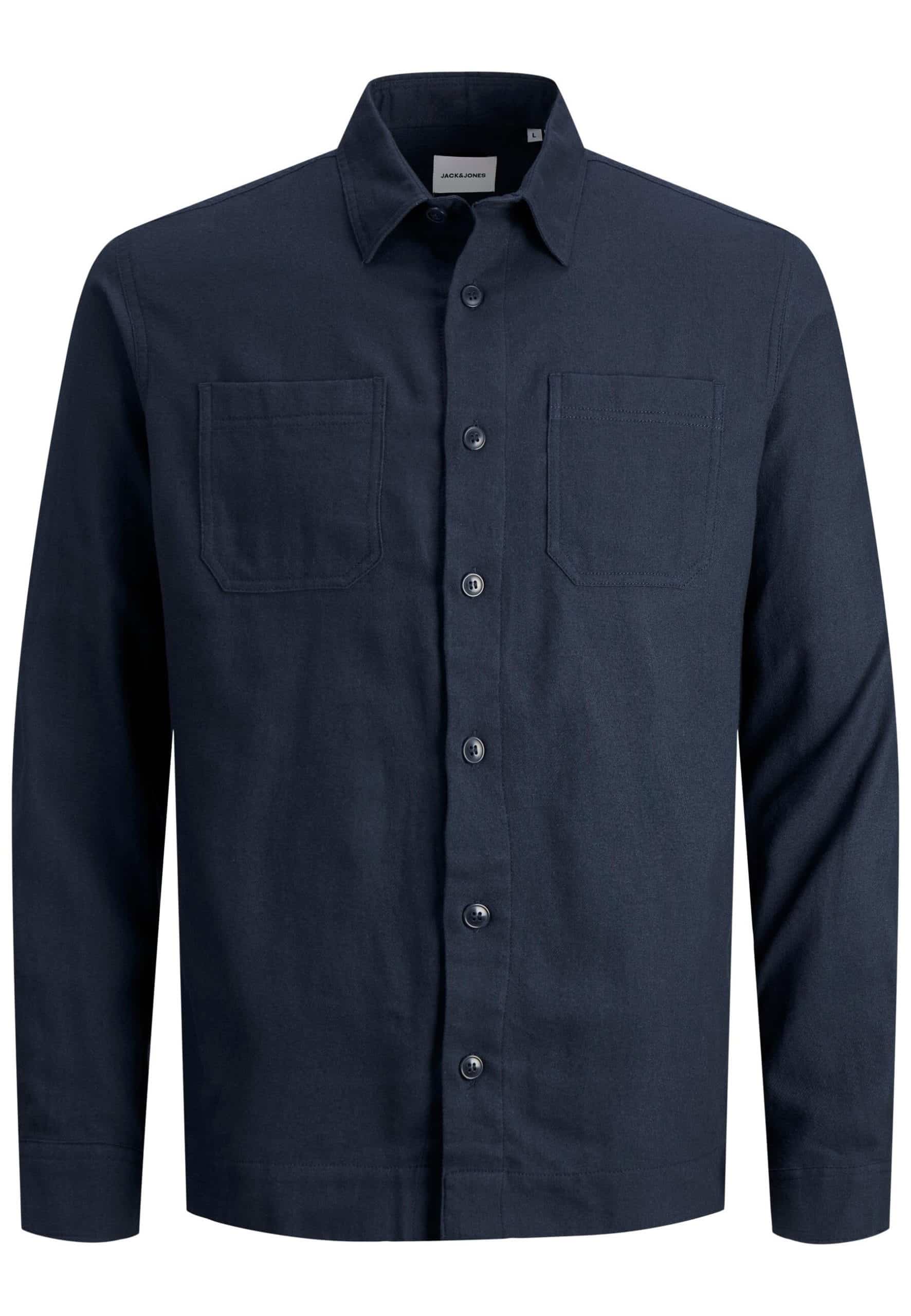 Jack & Jones Hemd Unifarbenes Langarmhemd LOGAN AUTUMN SOLID SHIRT mit Hemdkragen in Komfort Fit