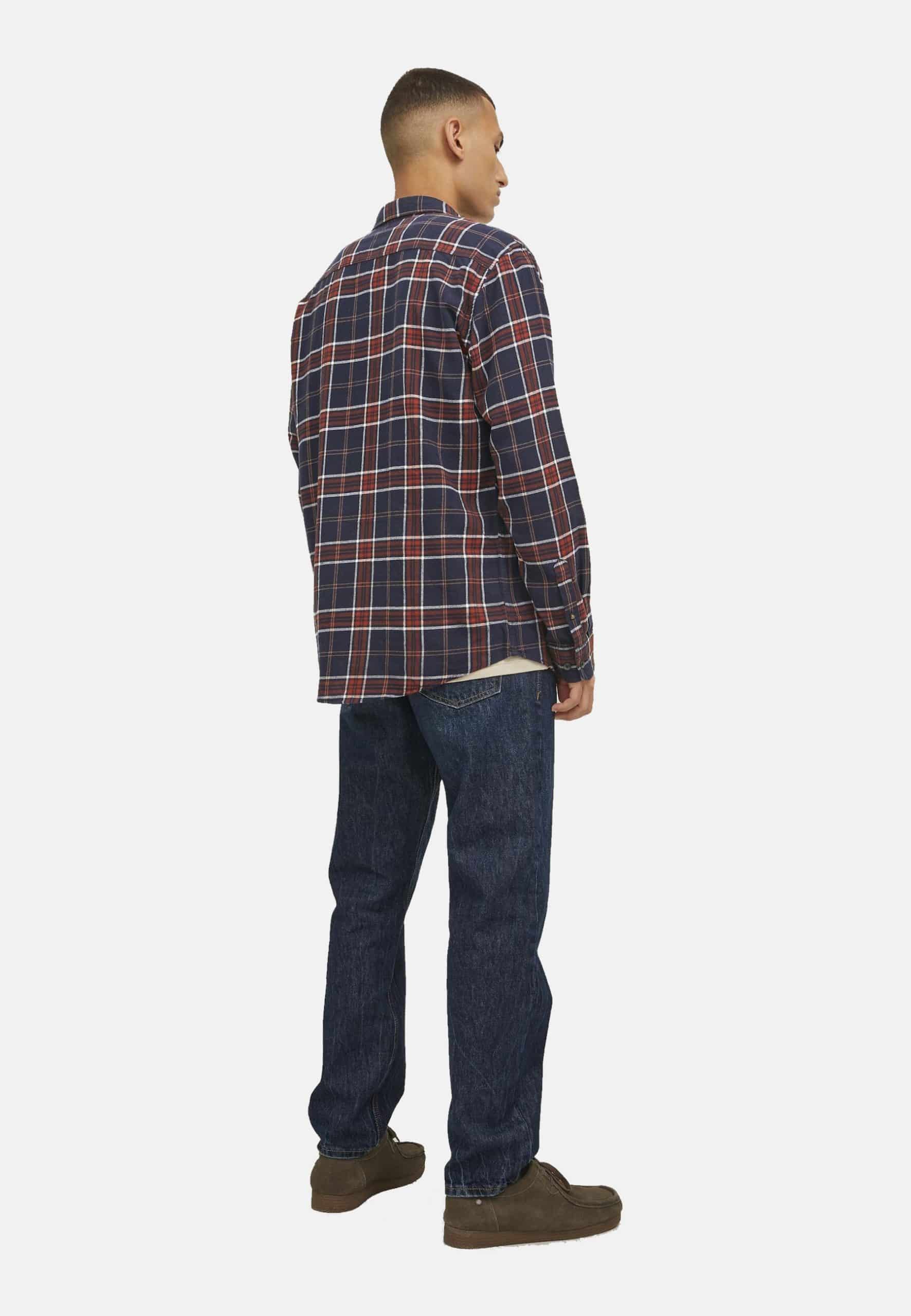 Jack & Jones Hemd Willy Langarmhemd mit Knopfleiste Slim Fit