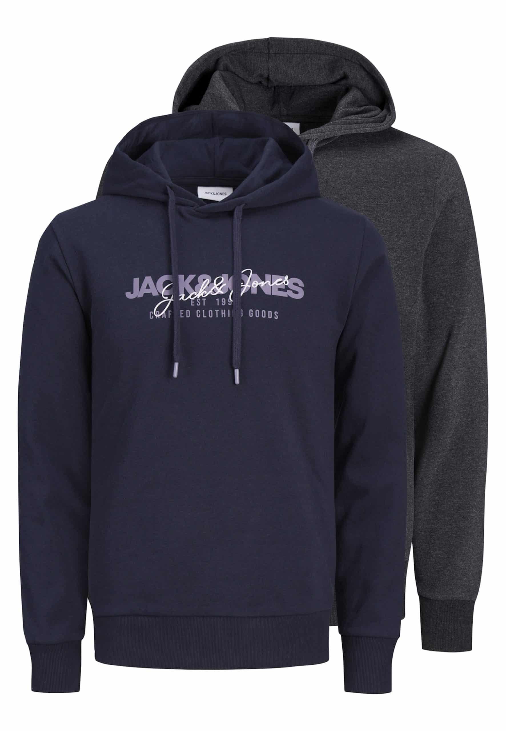 Jack & Jones Hoodie Alvis Kapuzenpullover Doppelpack