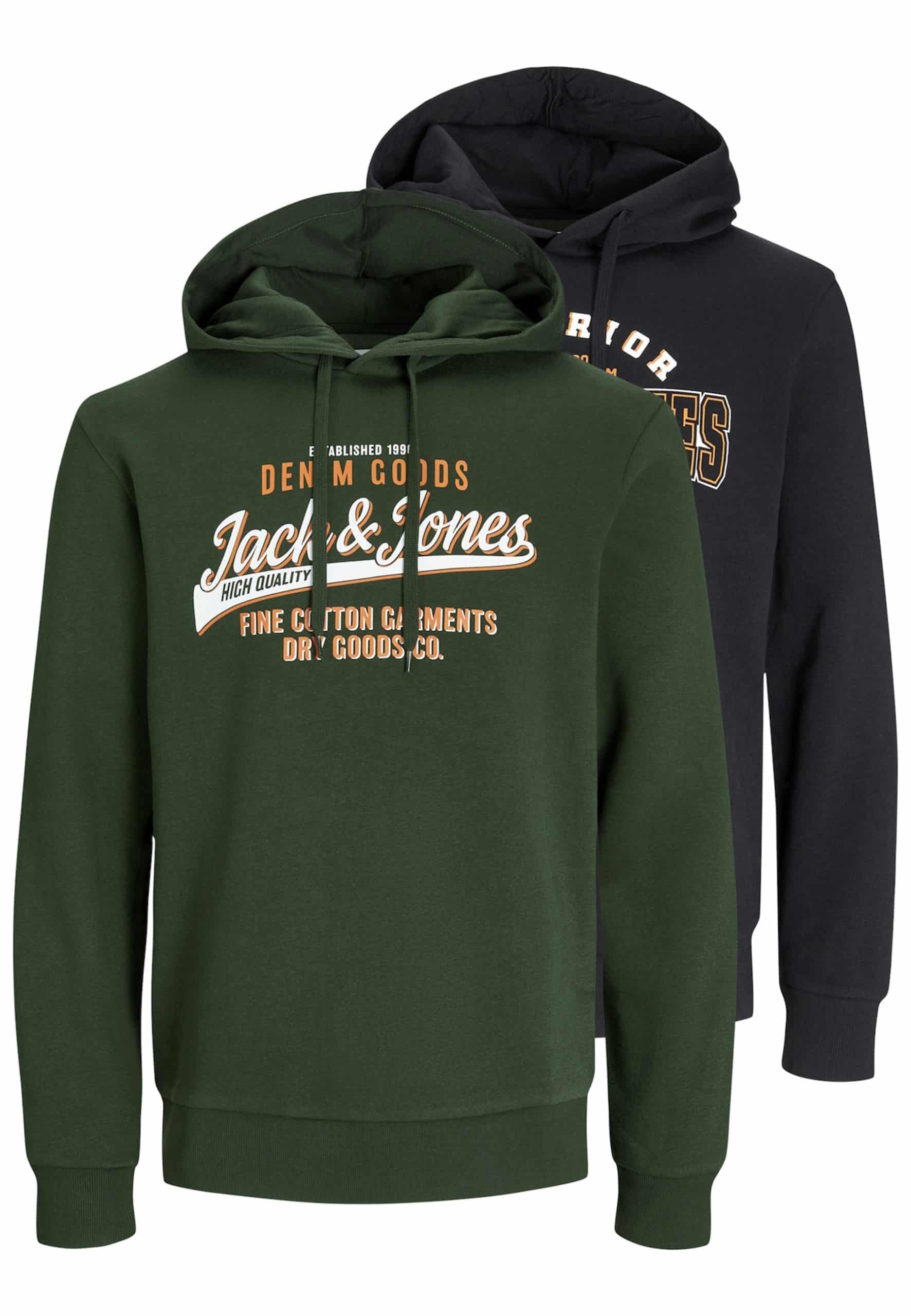 Jack & Jones Hoodie Logo Kapuzenpullover Doppelpack