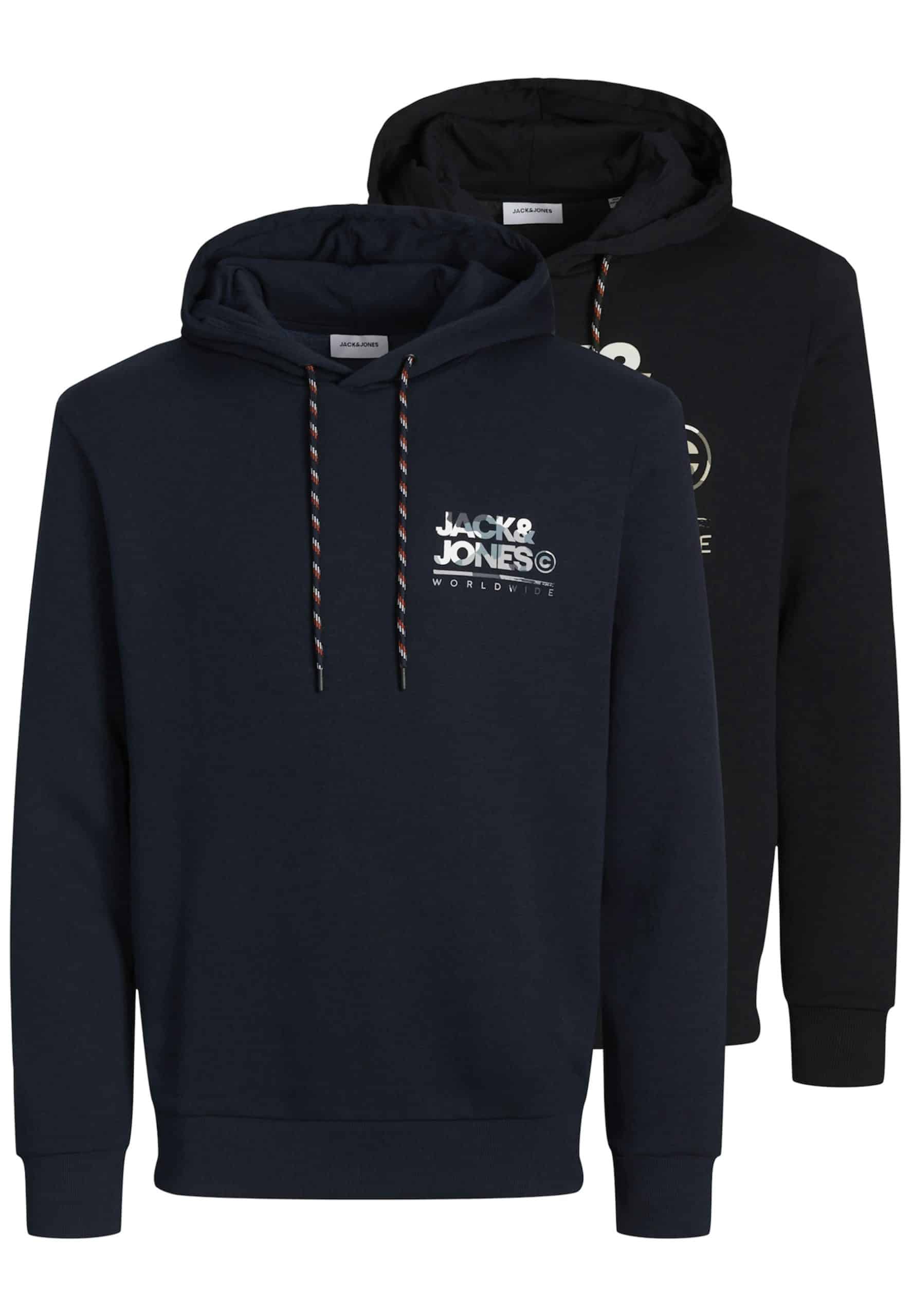 Jack & Jones Hoodie Luke Kapuzenpullover Doppelpack