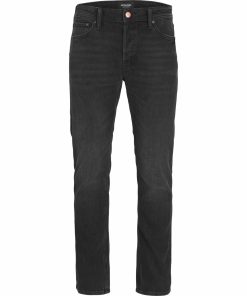 Jack & Jones Hose MIKE Tapered Jeans im 5-Pocket-Style mit Knopfleiste und Gürtelschlaufen