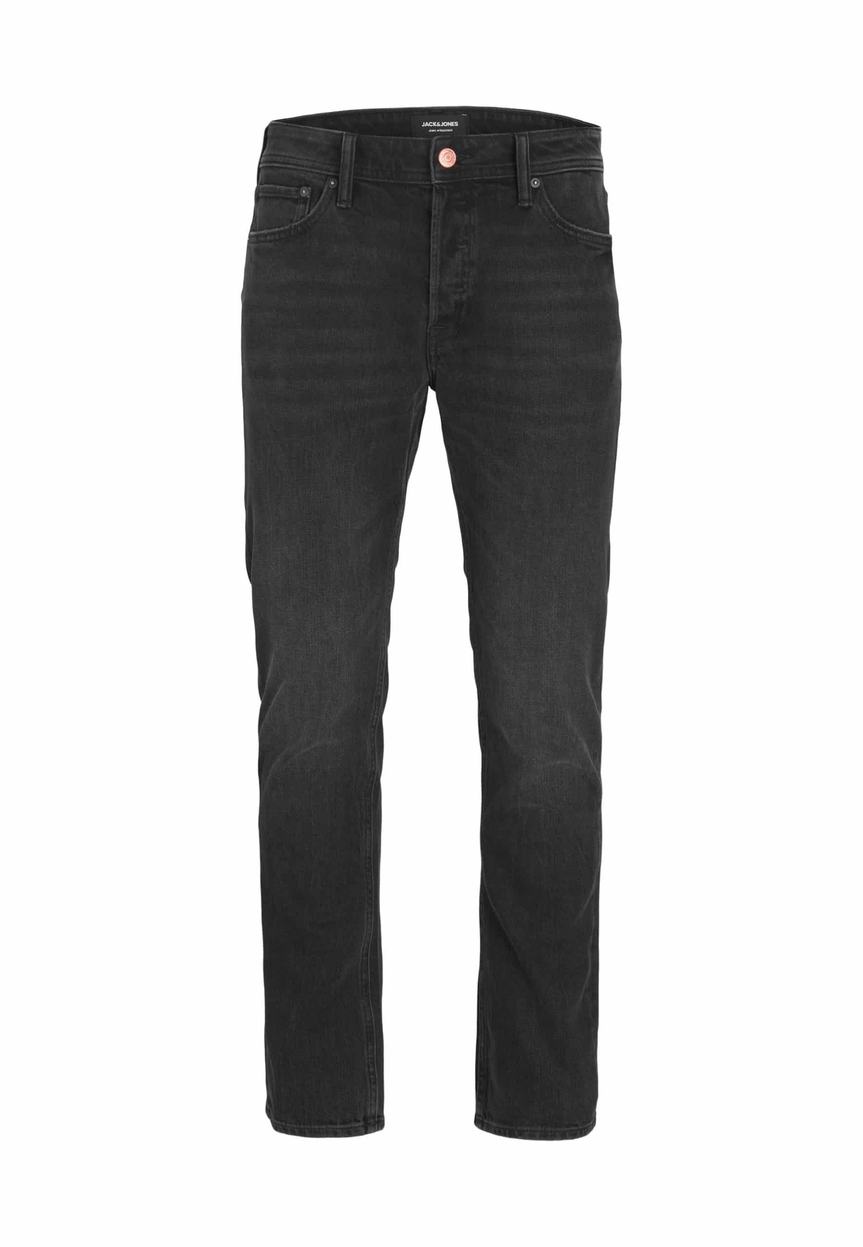 Jack & Jones Hose MIKE Tapered Jeans im 5-Pocket-Style mit Knopfleiste und Gürtelschlaufen
