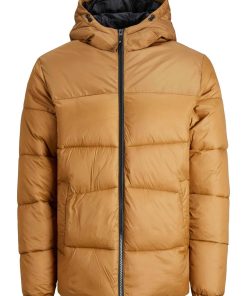 Jack & Jones Jacke Gefütterte Pufferjacke mit Kapuze und seitlichen Eingrifftaschen